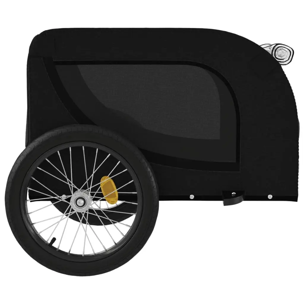 Pet Bike Trailer Iron Frame Oxford Fabric Black