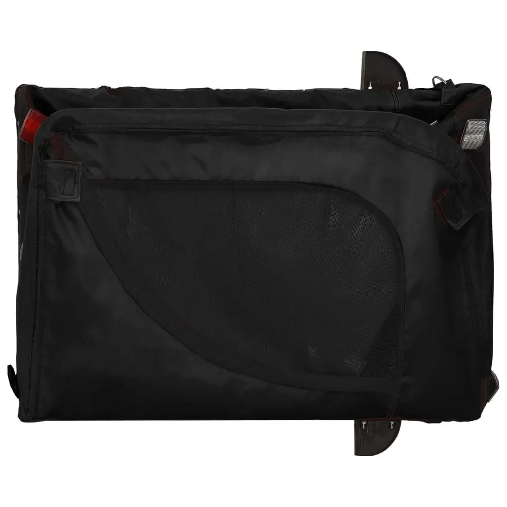 Pet Bike Trailer Iron Frame Oxford Fabric Black