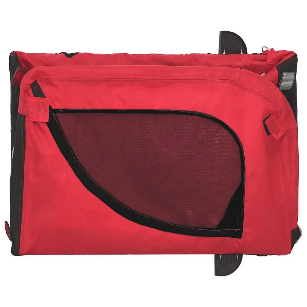 Pet Bike Trailer Iron Frame Oxford Fabric Small Red