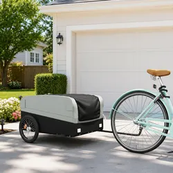 Practical Grey Bike Trailer for Everyday Cargo Needs
