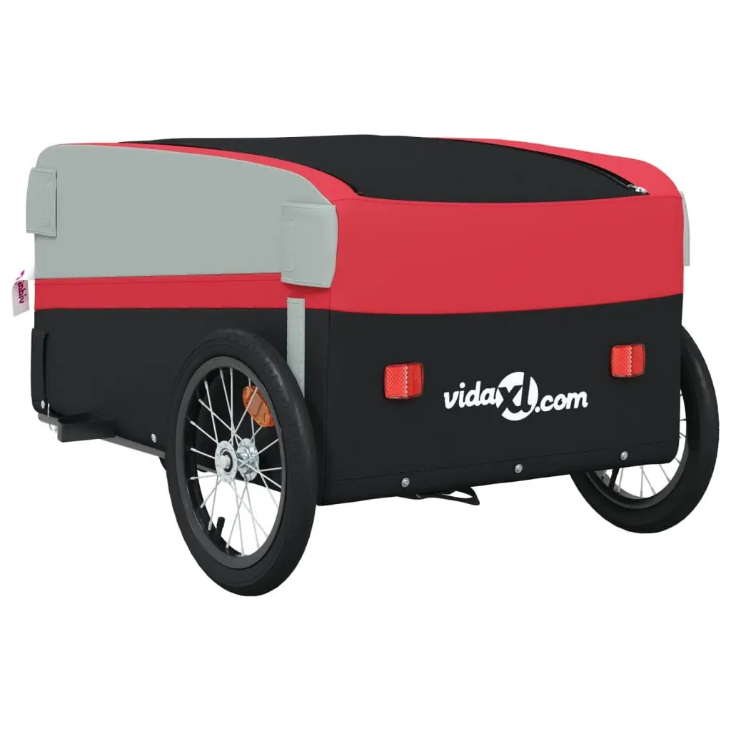 Bike Trailer Iron Heavy Duty 45kg Load Capacity Red