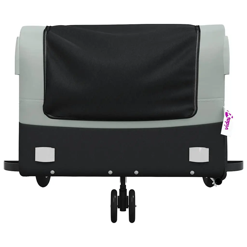 Bike Trailer Iron 45kg Load Capacity Grey Cargo Hauling Bicycle Accessories
