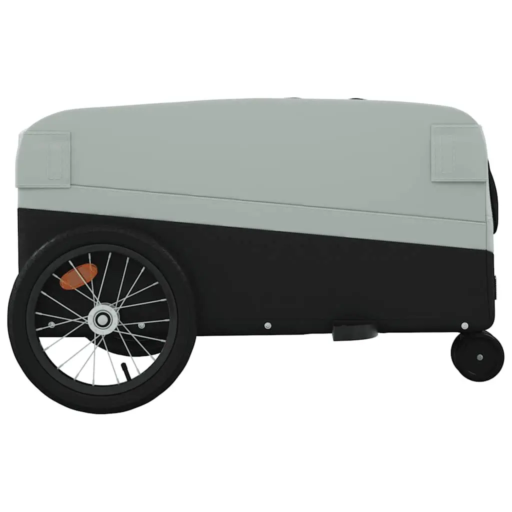 Bike Trailer Iron 45kg Load Capacity Grey Cargo Hauling Bicycle Accessories