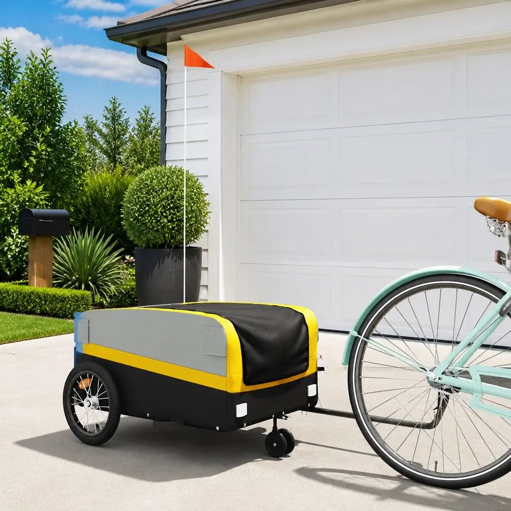 Yellow Bike Trailer for Heavy Cargo Transport
