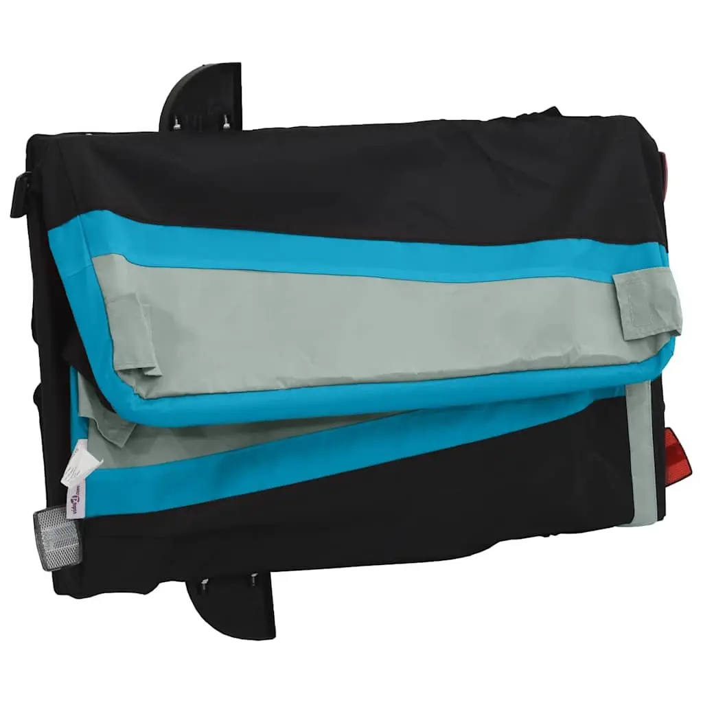 Heavy Duty Bike Trailer Iron Construction Cargo Cart Blue Maximum Load 45kg