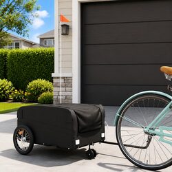 Practical Black Bike Trailer for Everyday Use