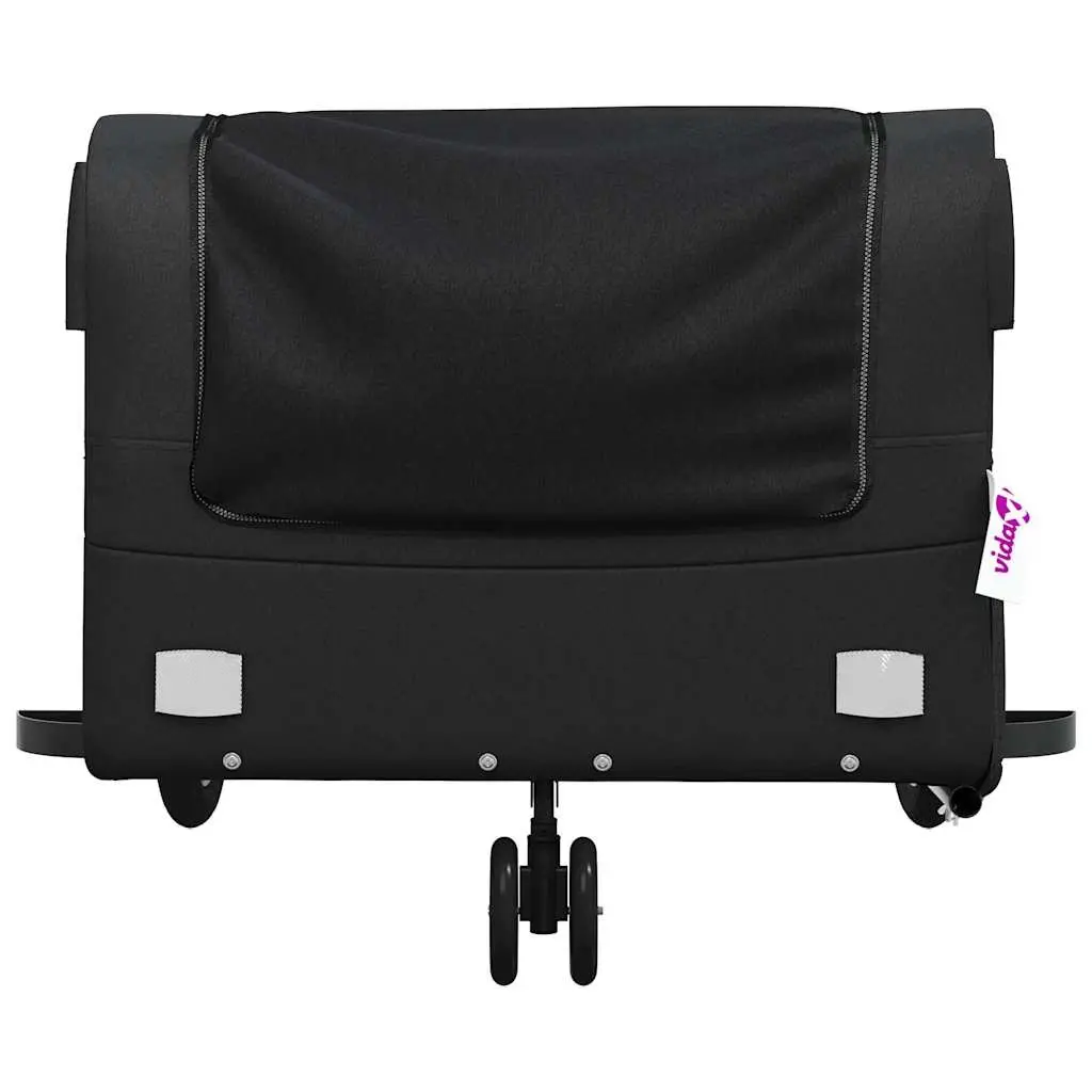 Bike Trailer Iron Black 45kg Cargo Cart Hauling Heavy Goods