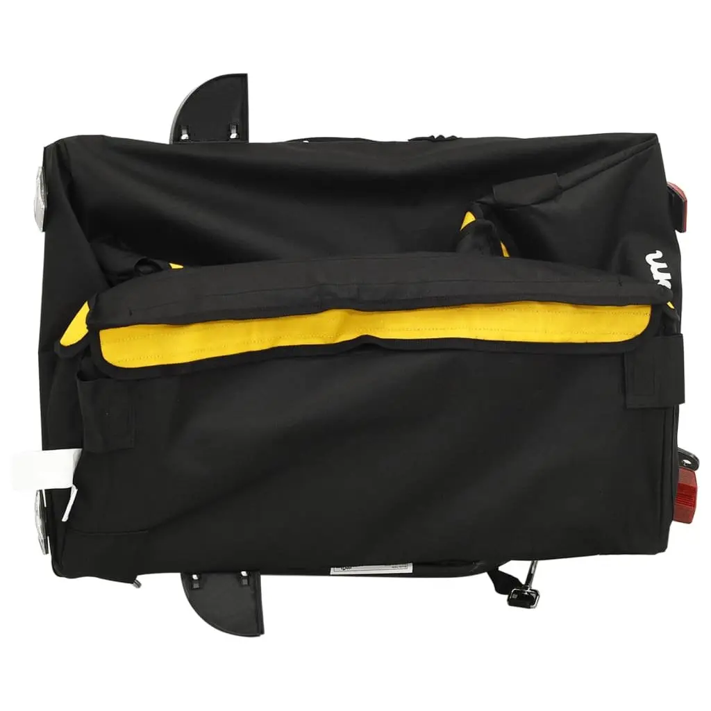 Bike Cargo Trailer Yellow Heavy Duty Iron Construction for Bicycle Transport