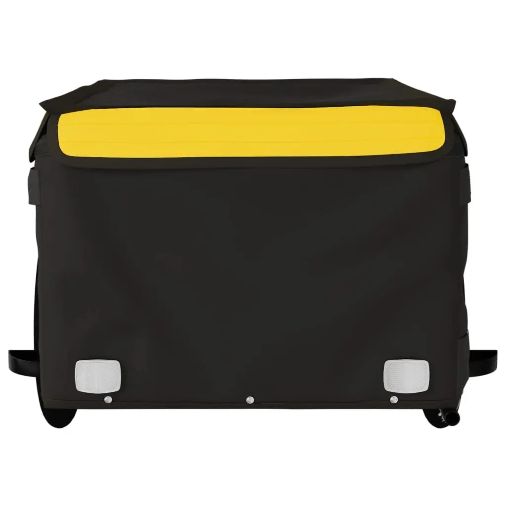 Bike Trailer Iron Heavy Duty 45kg Load Capacity Yellow and Black