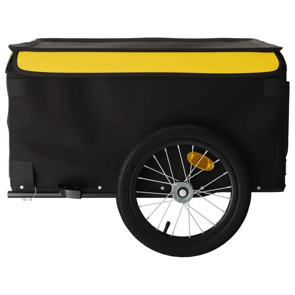 Bike Trailer Iron Heavy Duty 45kg Load Capacity Yellow and Black