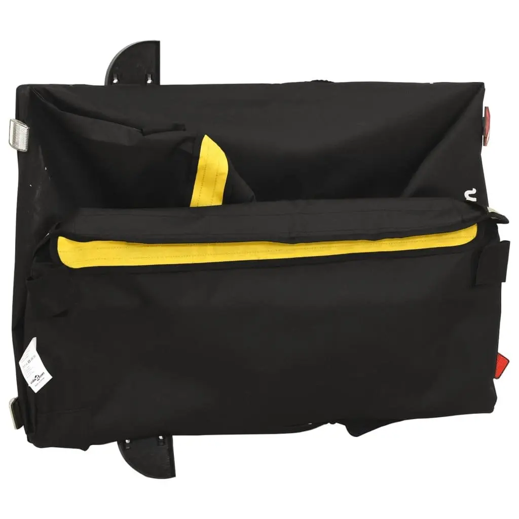 Bike Trailer Iron Heavy Duty 45kg Load Capacity Yellow and Black