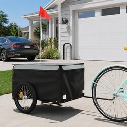 Iron Bicycle Cargo Trailer for Hauling Everyday Essentials
