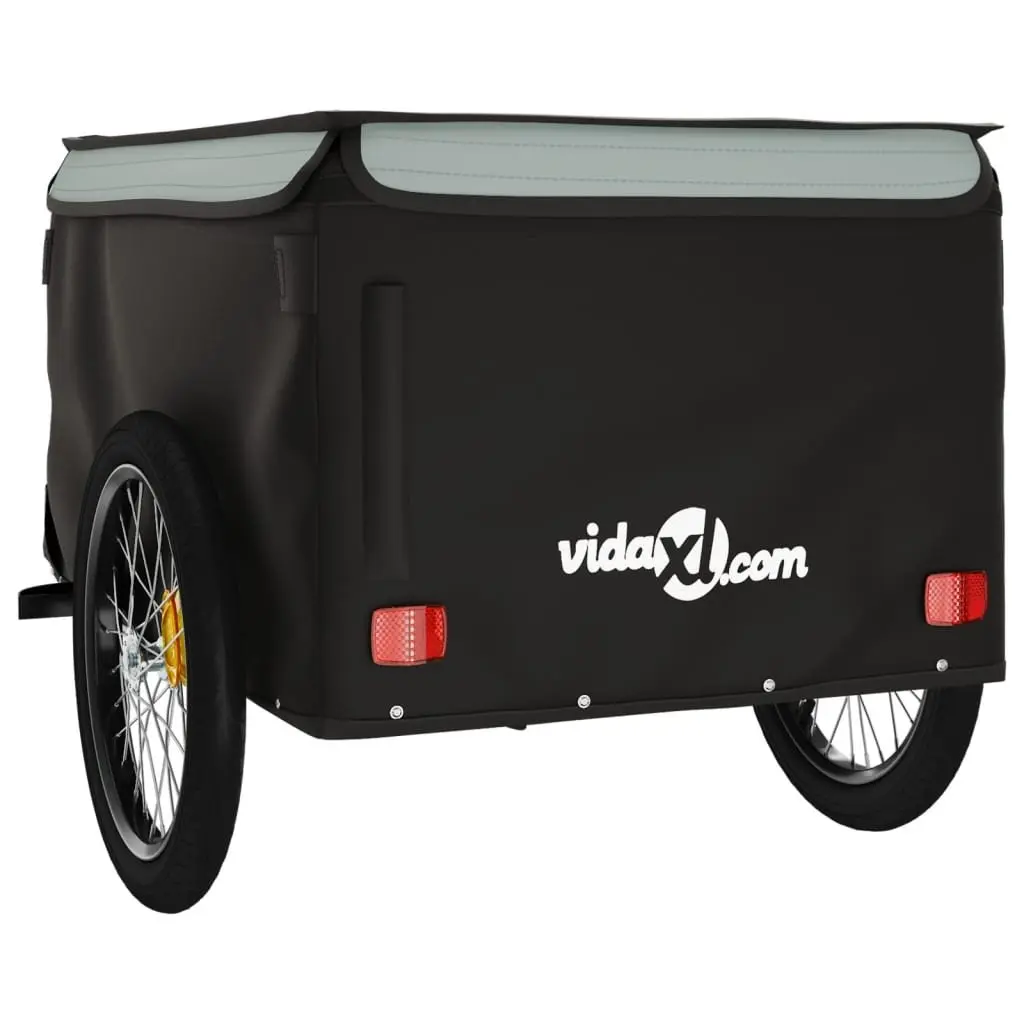 Bike Trailer Iron Heavy Duty 45kg Grey Cargo Cart