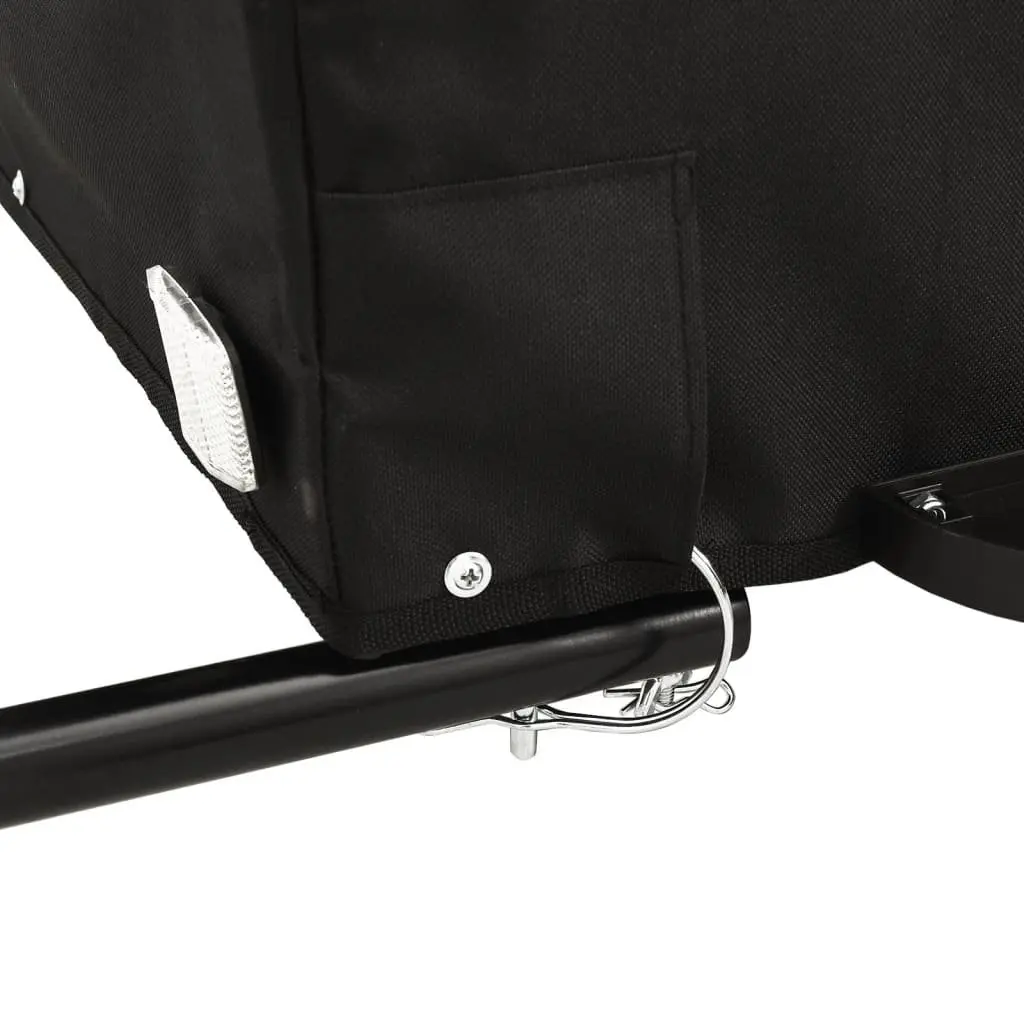 Cargo Trailer Bicycle Iron Durable 45kg Load Capacity Black Yellow with Tow Bar and Safety Flag
