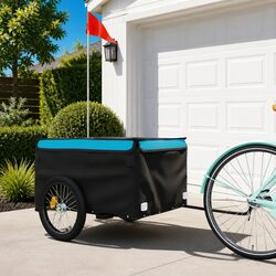 Bike Trailer Heavy Duty Cargo Cart Bicycle Hauling Goods Transport 45kg Capacity