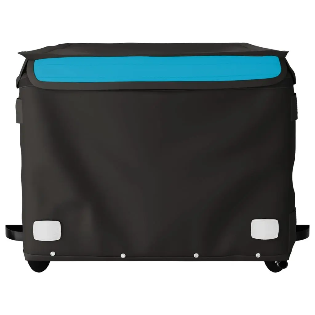 Bike Trailer Iron Heavy Duty Cargo Cart Blue 45kg Capacity