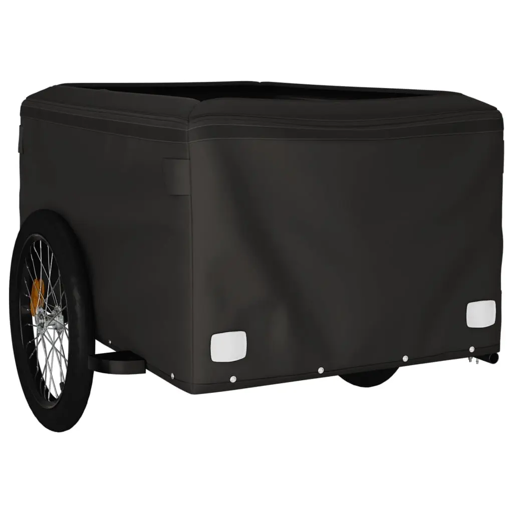 Bike Trailer Iron Heavy Duty Black 45kg Capacity