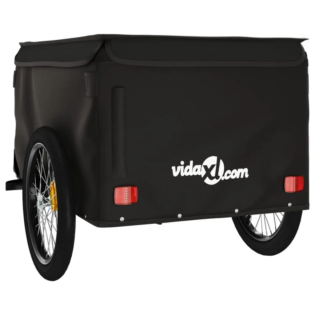 Bike Trailer Iron Heavy Duty Black 45kg Capacity