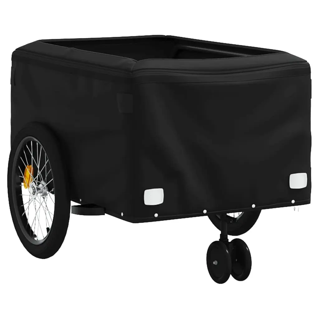 Bicycle Cargo Trailer Iron Heavy Duty 45kg Load Capacity Red