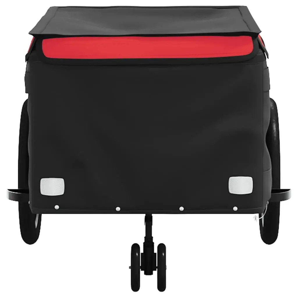 Bicycle Cargo Trailer Iron Heavy Duty 45kg Load Capacity Red
