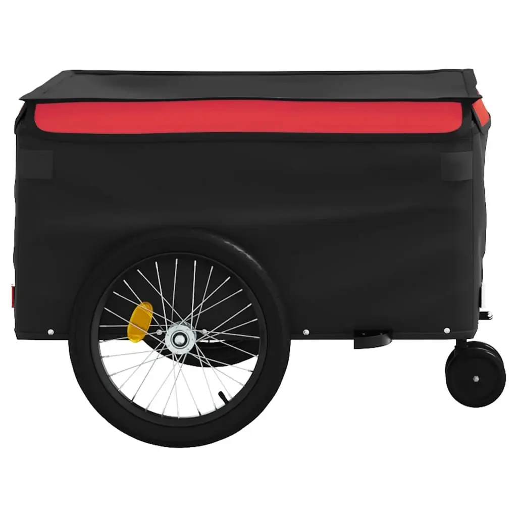 Bicycle Cargo Trailer Iron Heavy Duty 45kg Load Capacity Red
