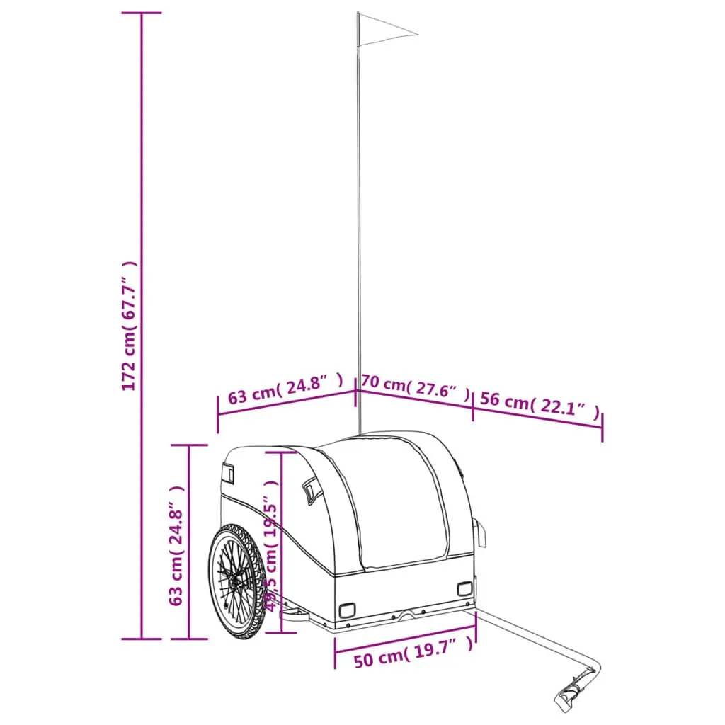 Bike Trailer for Carrying Goods on Cycling Trips