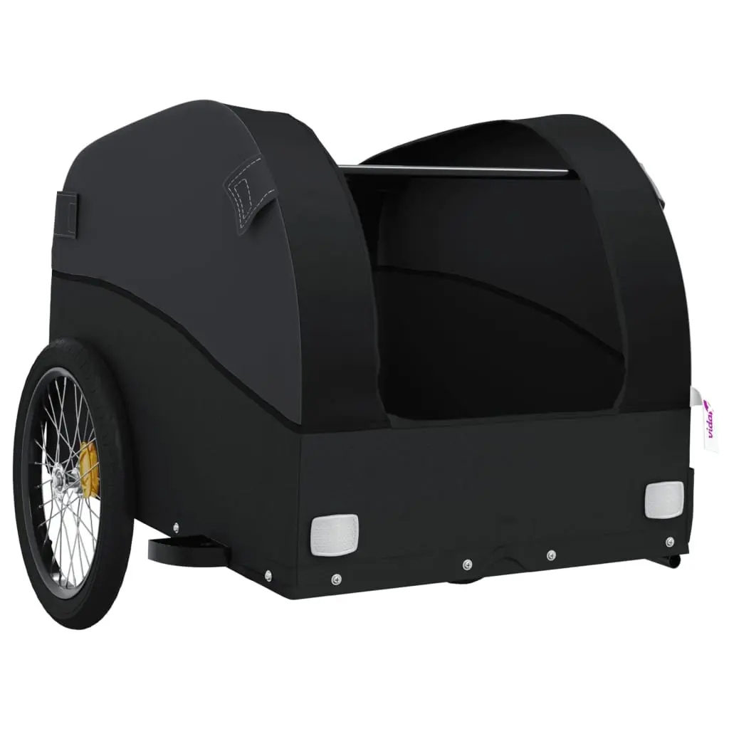 Bike Trailer Black Heavy Duty Cargo Hauler 45kg Load Capacity Bicycle Tow