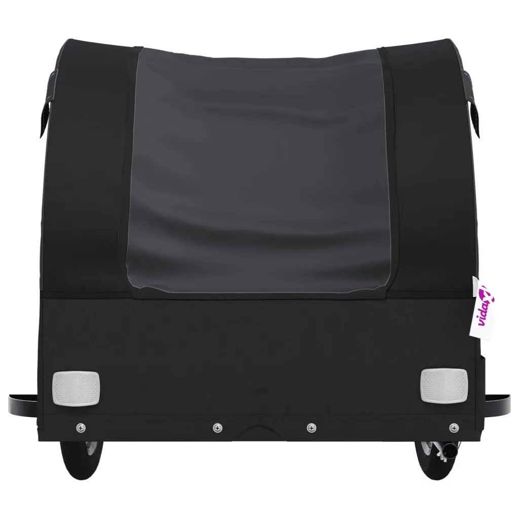 Bike Trailer Black Heavy Duty Cargo Hauler 45kg Load Capacity Bicycle Tow