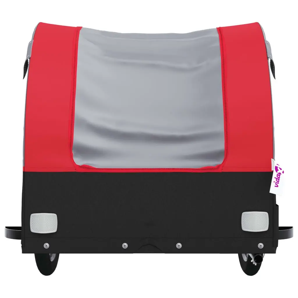 Heavy Duty Bicycle Cargo Trailer Iron Red 45kg Capacity for Hauling