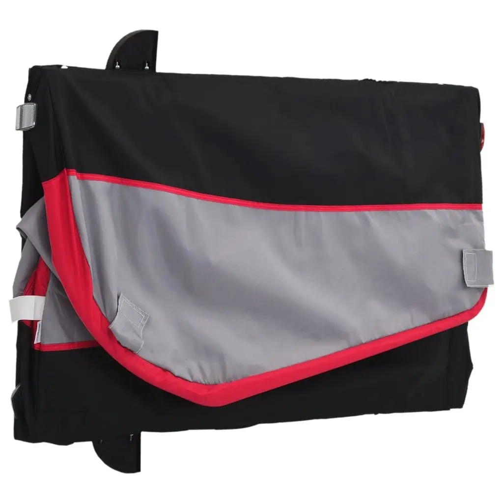 Heavy Duty Bicycle Cargo Trailer Iron Red 45kg Capacity for Hauling