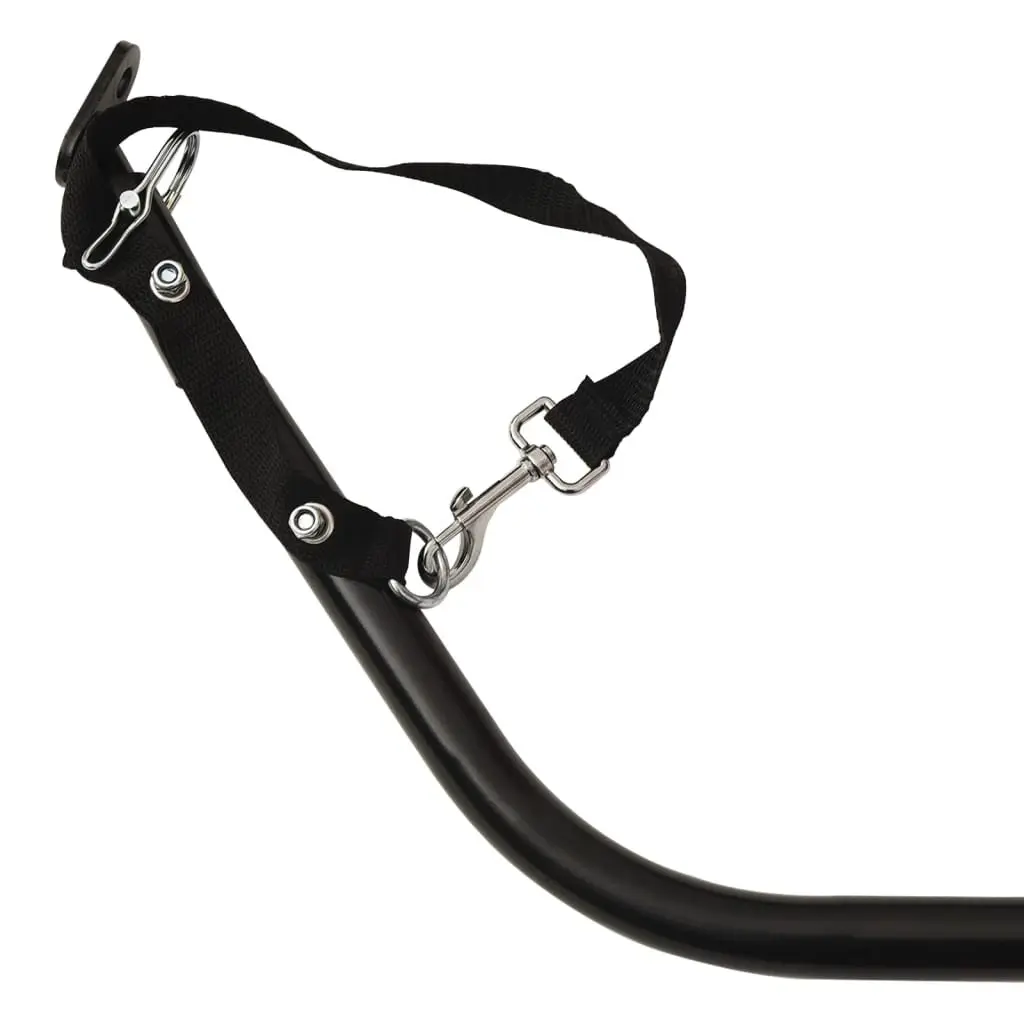 Bike Trailer Iron Grey Cargo Cart Heavy Duty Bicycle Hauling 45kg Load Capacity
