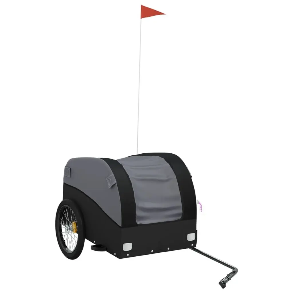 Bike Trailer Iron Black Heavy Duty Cargo Cart 45kg Capacity
