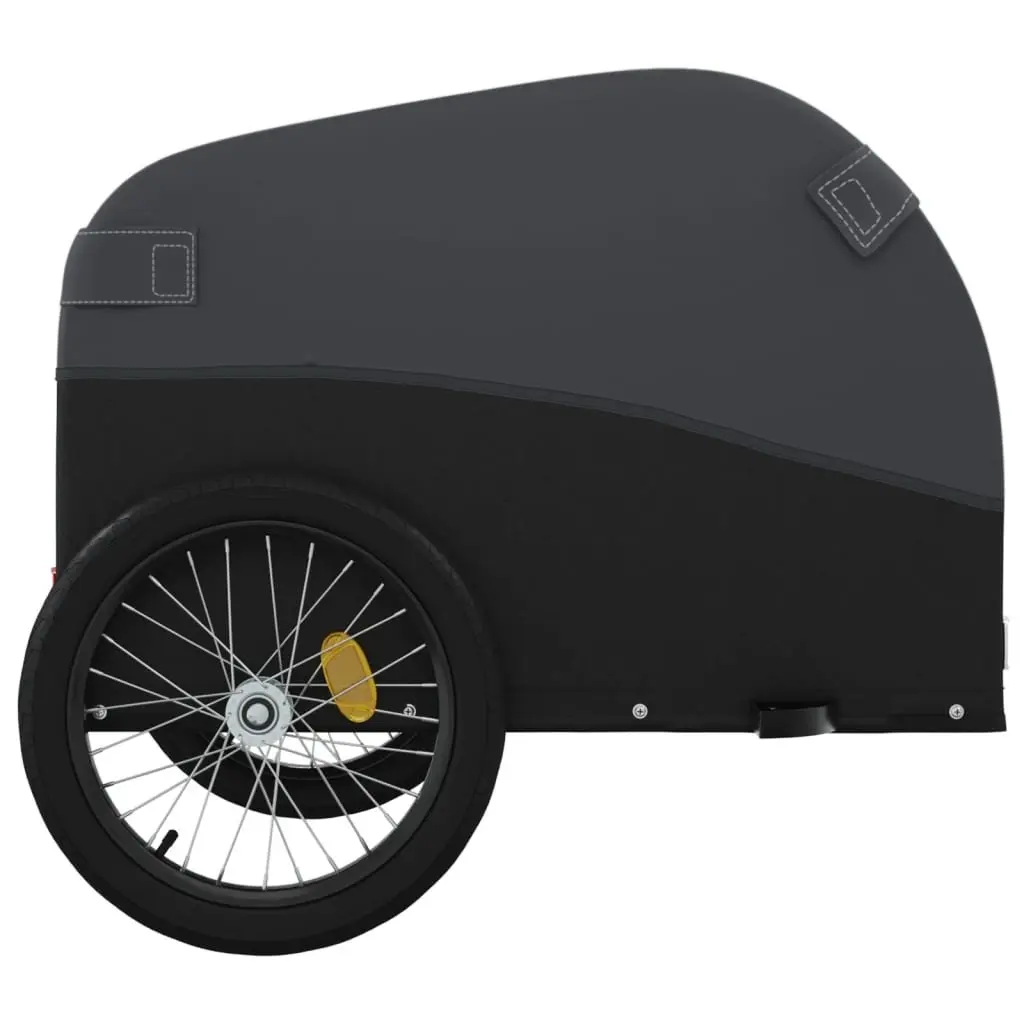 Bike Trailer Iron Black Heavy Duty Cargo Cart 45kg Capacity