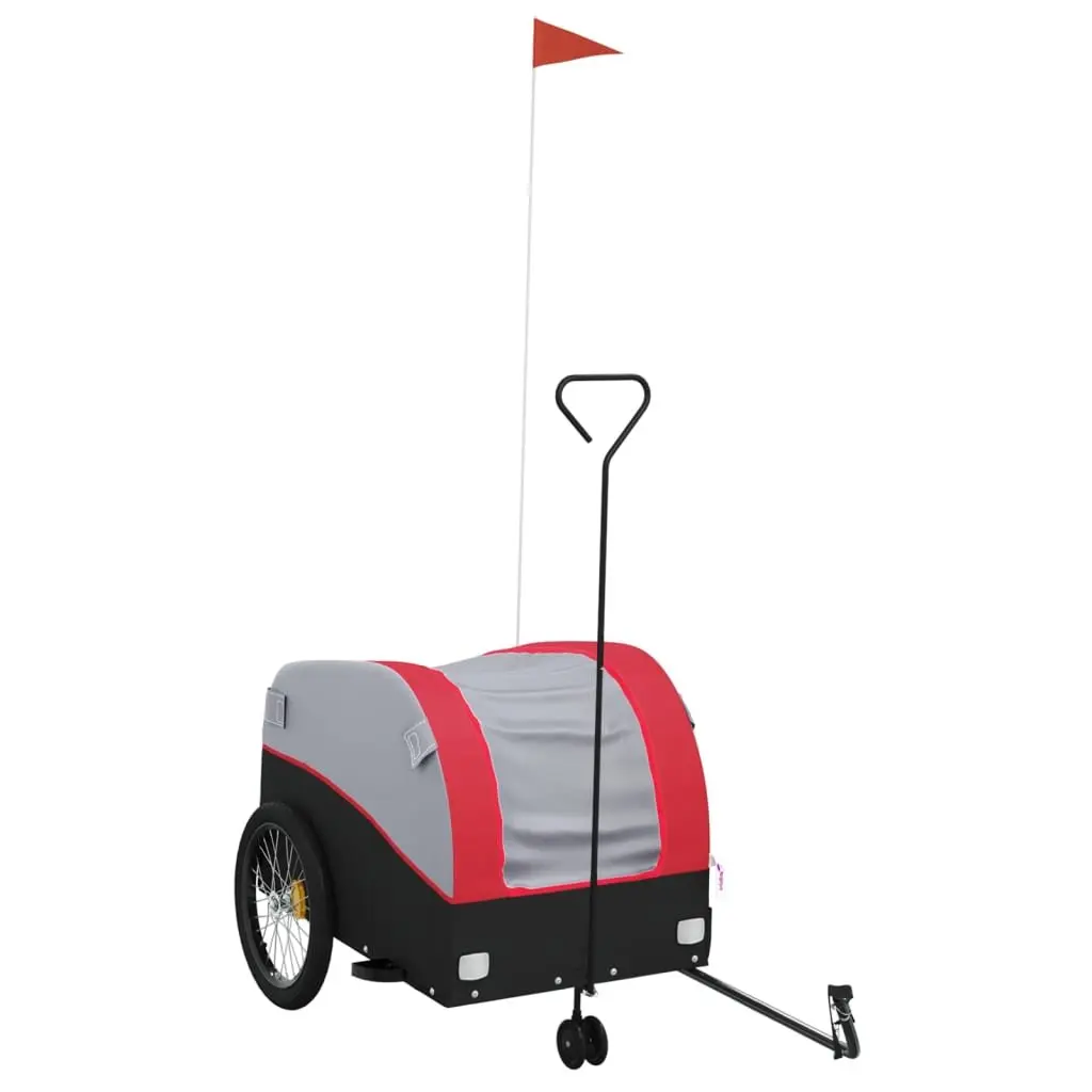 Heavy Duty Bike Trailer Iron Cargo Transport Red 45kg Load Capacity