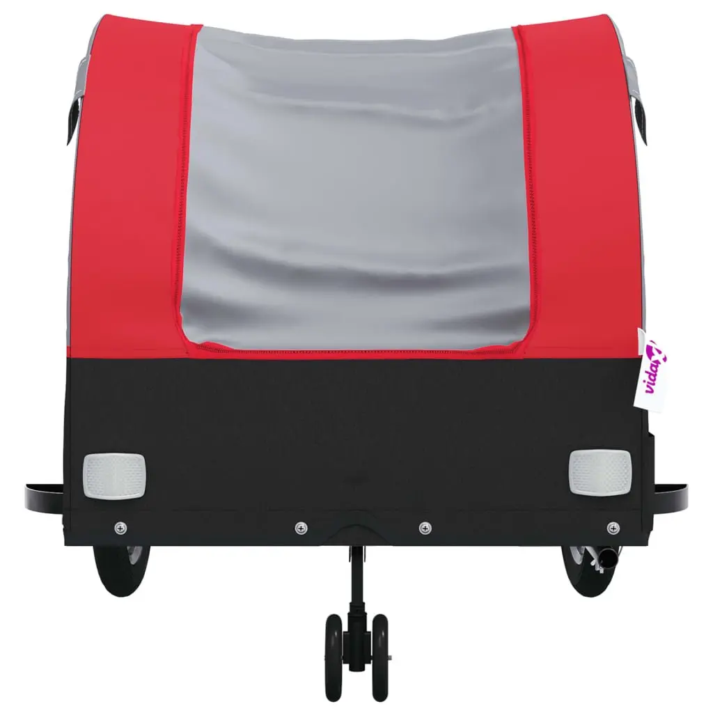 Heavy Duty Bike Trailer Iron Cargo Transport Red 45kg Load Capacity