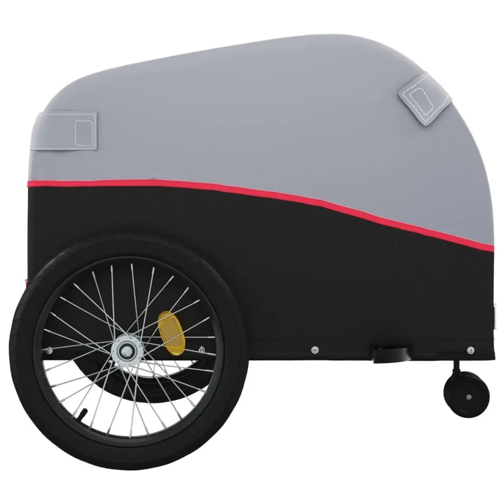 Heavy Duty Bike Trailer Iron Cargo Transport Red 45kg Load Capacity