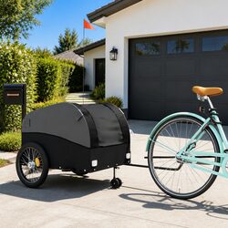 Practical Black Bike Trailer for Everyday Use