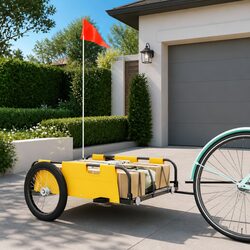 Practical Yellow Bike Trailer for Everyday Use