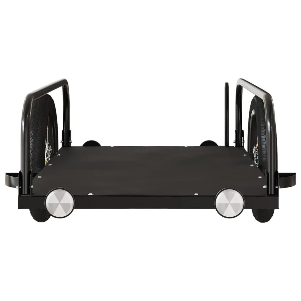 Cargo Trailer Iron Heavy Duty Black Bicycle for Transporting Goods 122x53x31cm