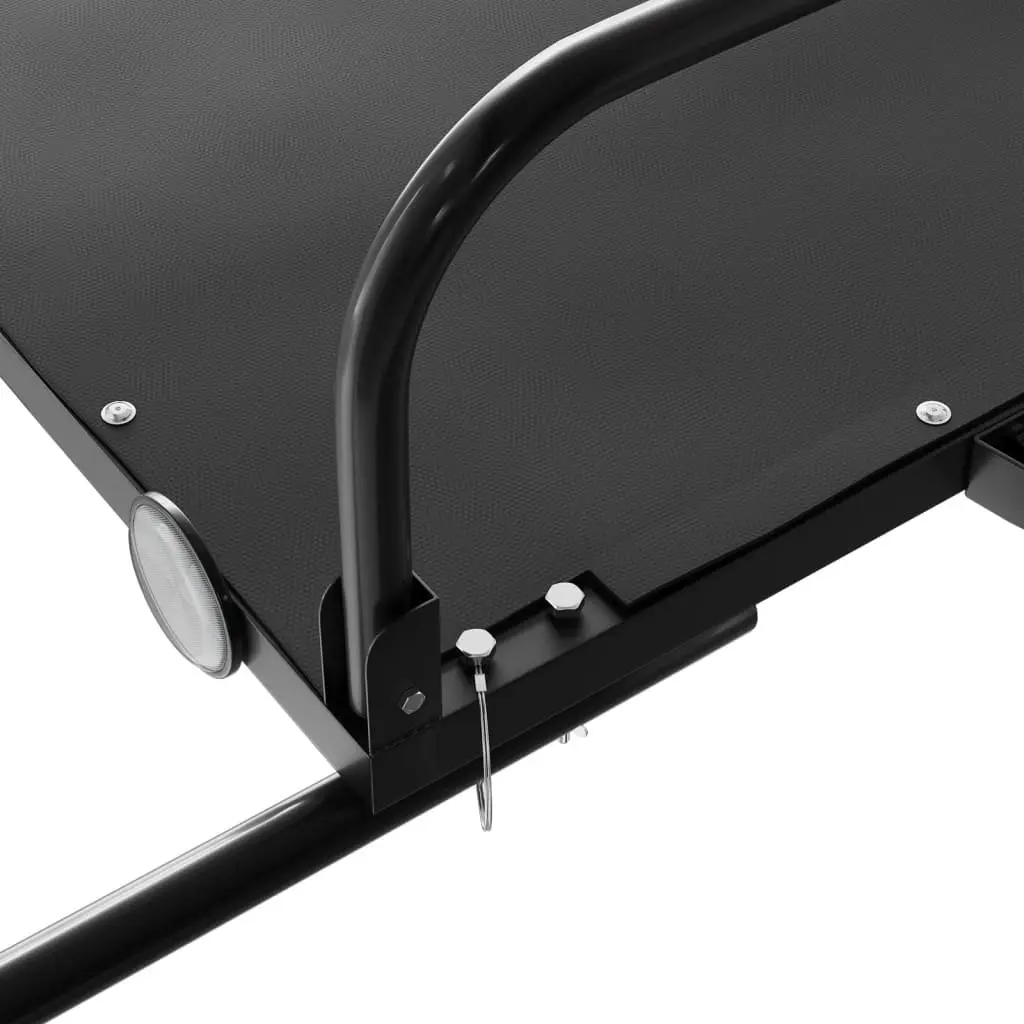 Bike Trailer Iron Heavy Duty Cargo Cart 135 x 70 x 37 cm Black