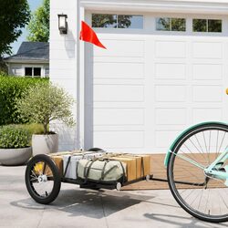 Practical Black Bike Trailer for Everyday Use