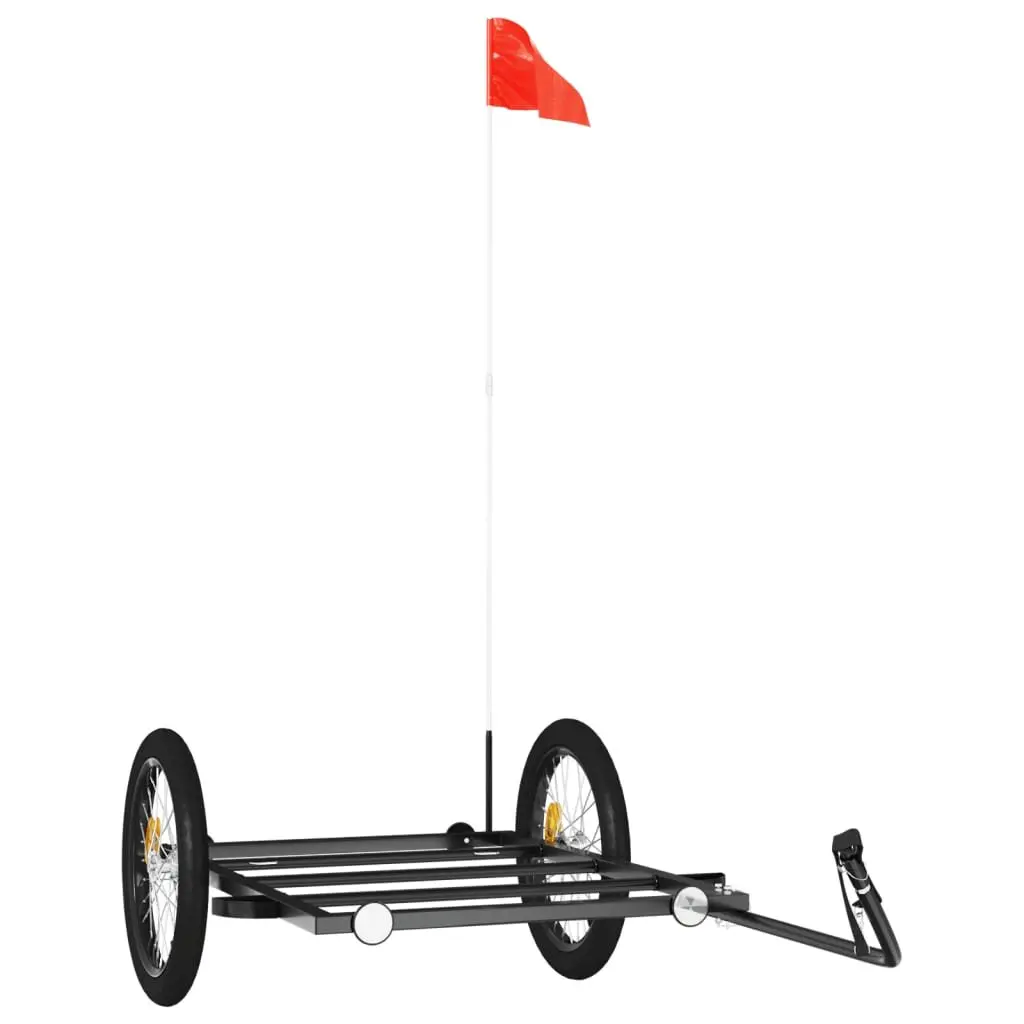 Bicycle Cargo Trailer Black Bike Transport Cart Carrier Sporting Goods