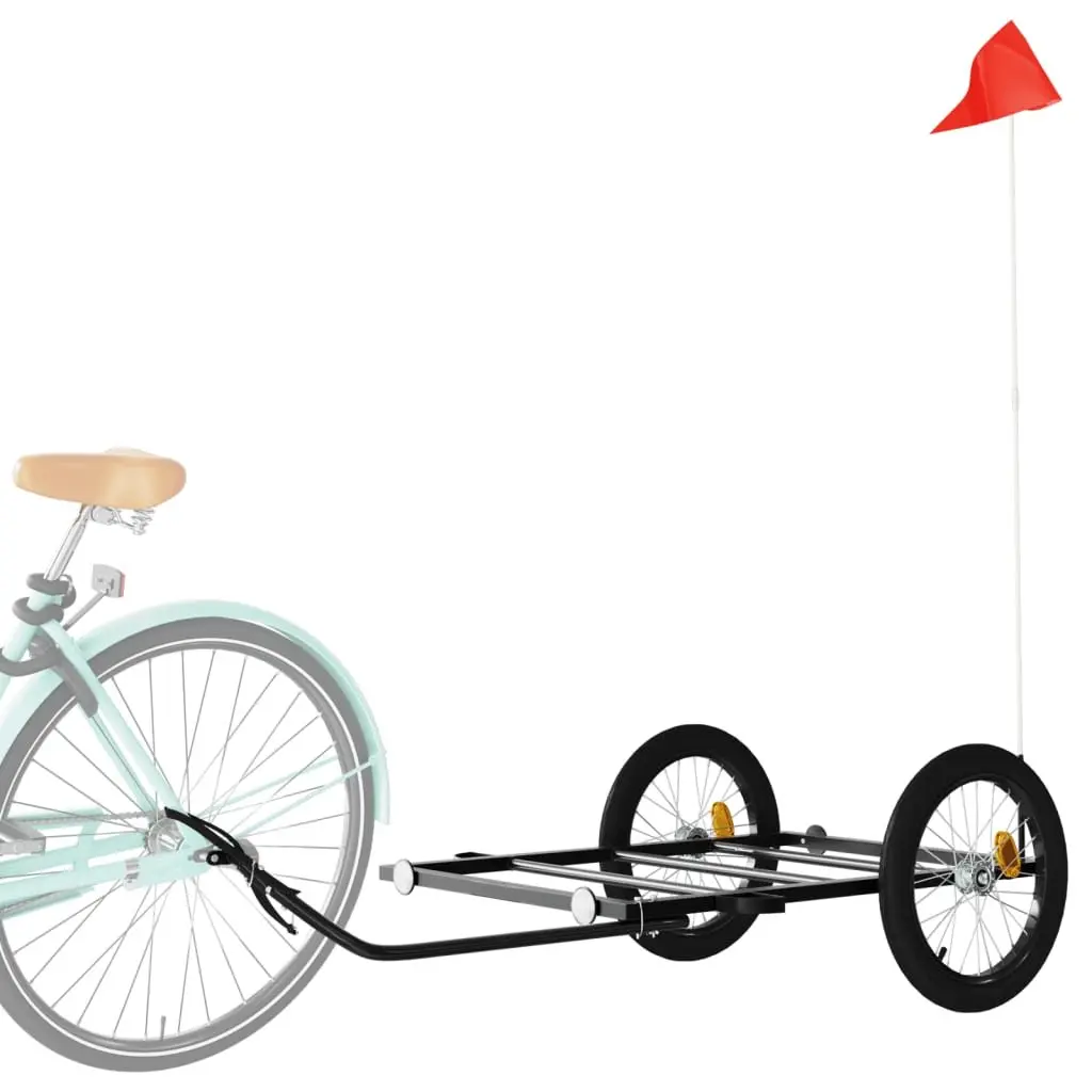 Bicycle Cargo Trailer Black Bike Transport Cart Carrier Sporting Goods