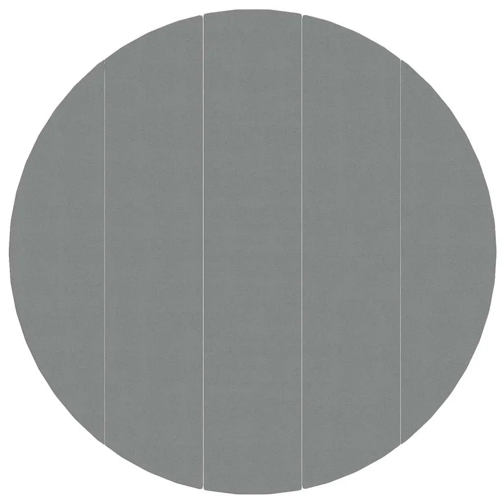 Pool Ground Cloth Polyester Geotextile 550cm Round Light Grey 5 Pieces