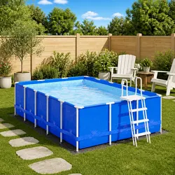 Practical 300x220cm Grey Cloth for Pool Ground Protection