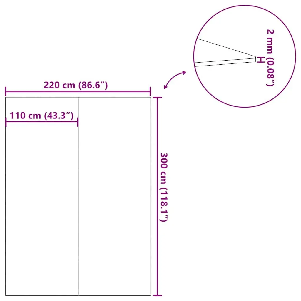 300x220cm Grey Cloth for Pool Ground Protection