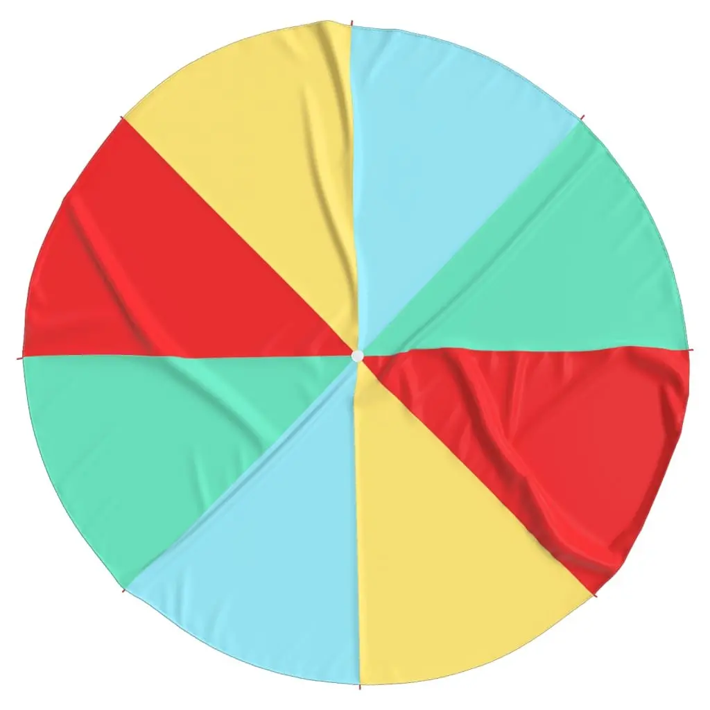 Play Parachute Polyester Fabric 3.5m Diameter Rainbow Colours