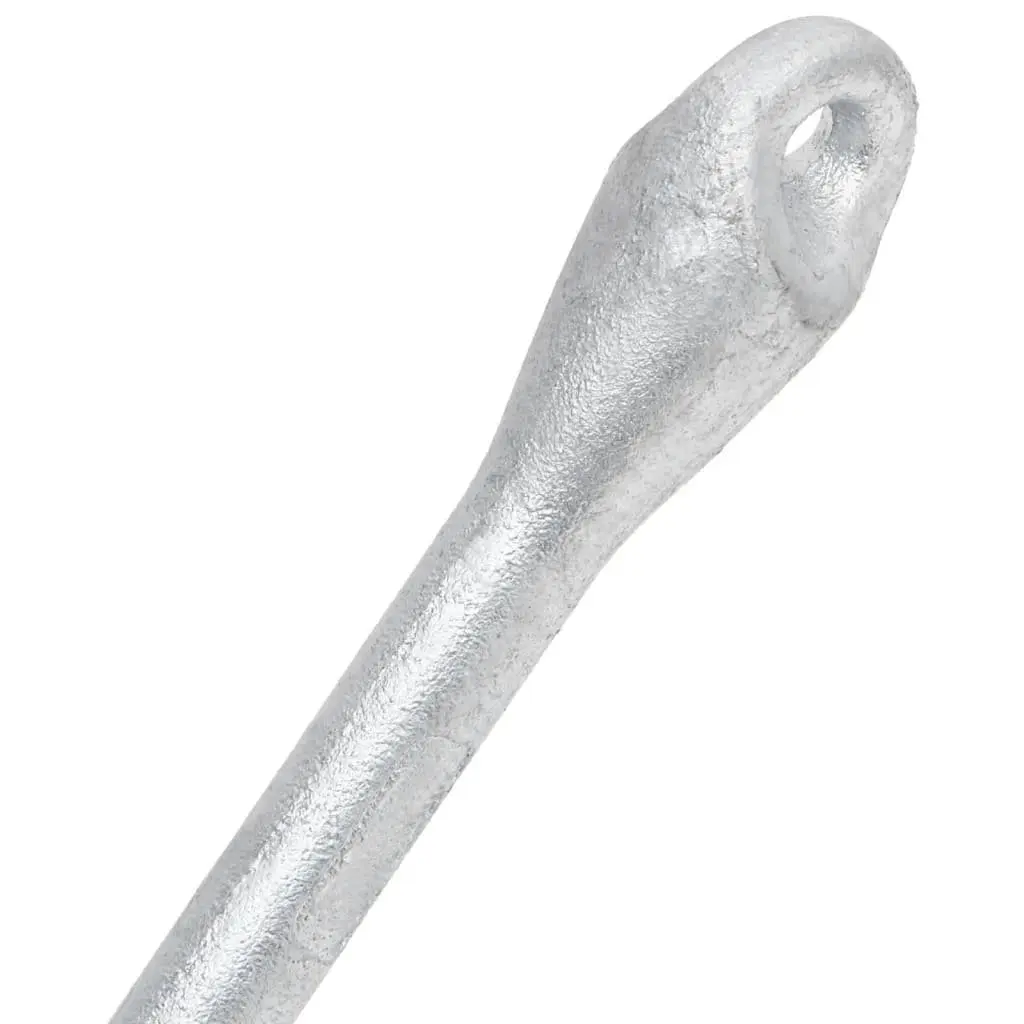 Folding Anchor 8 kg Silver Hot Dip Galvanized Cast Iron 4-Claw Grapnel