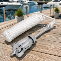 Practical Folding Anchor with Rope for Safe Docking