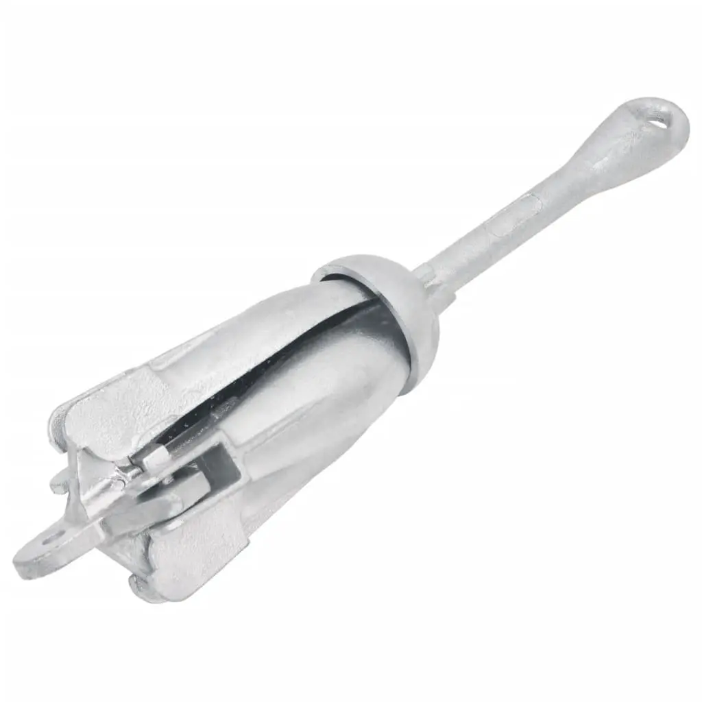 Folding Anchor 8kg Cast Iron 4-Claw Grapnel Silver